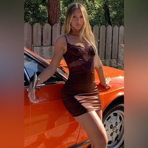 Sexy and In Love Satin Mini Dress